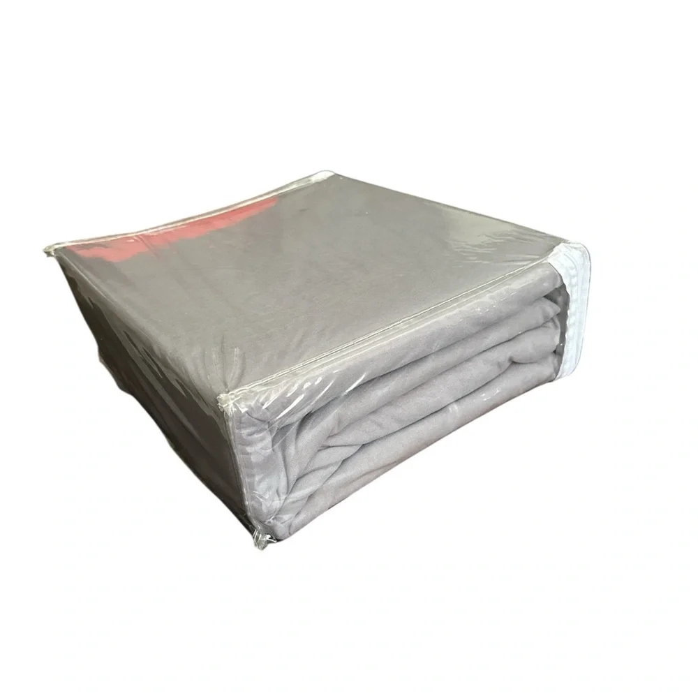 Soft & Cozy Light Gray Duvet Cover Set - 100% Polyester NWT
